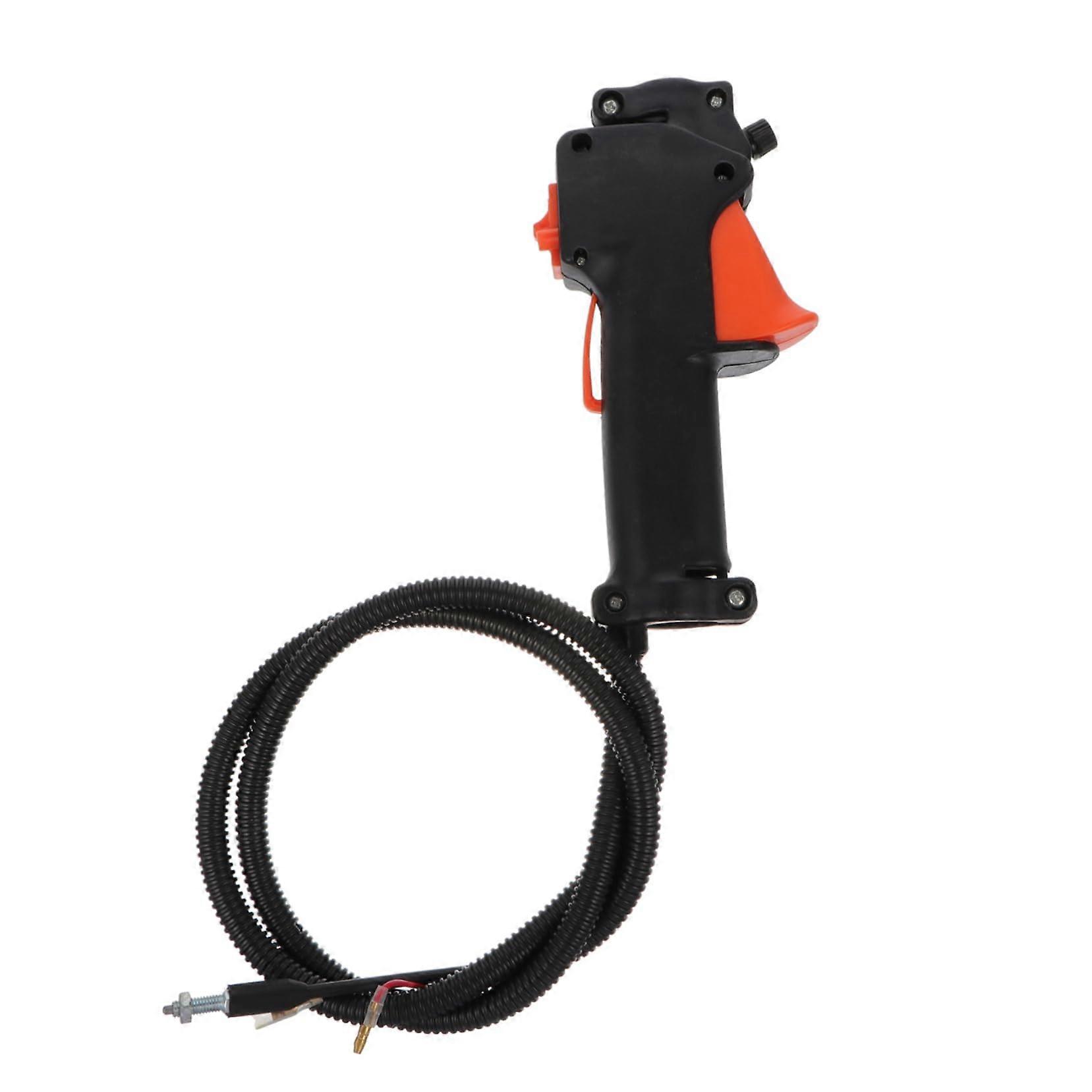 Gas Switch For Lawn Mower - Throttle Grip Switch With Gas Lever, Replacement Parts, Plastic Black Handle Grip
