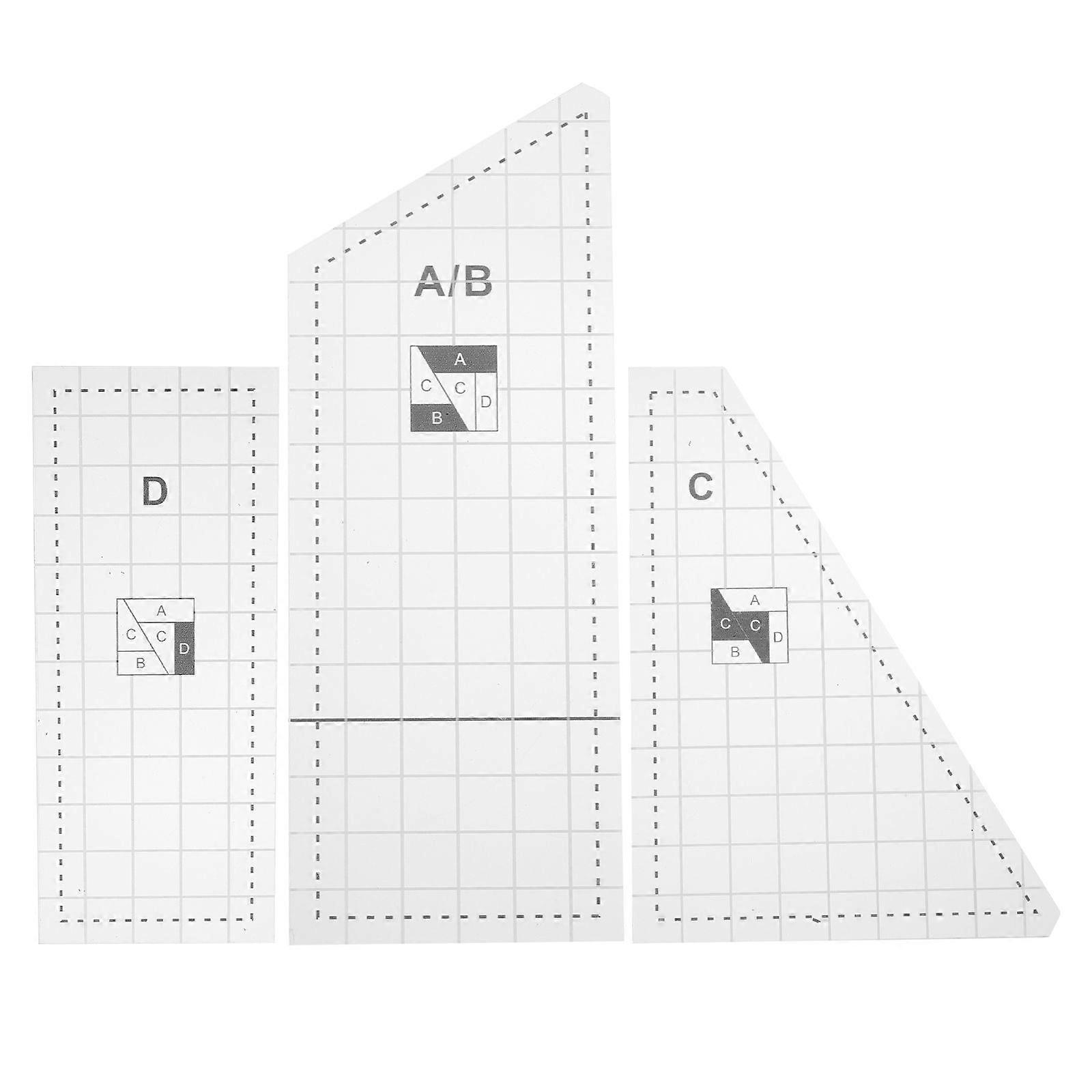 1 Set of Quilting Templates DIY Patchwork Templates Simple Fabric Sewing Tools