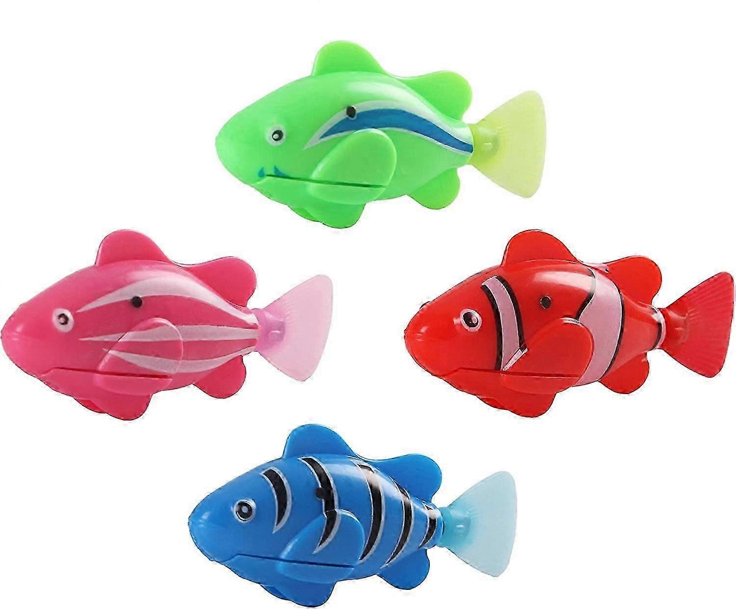 Electronic funny cat toy fish movable artificial swimming robot fish 4 pieces