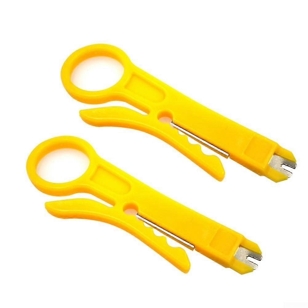 Reliable Yellow Wire Stripper Tool for Network Systems, Non-Damaging, Ergonomic Design, Precision Cutting