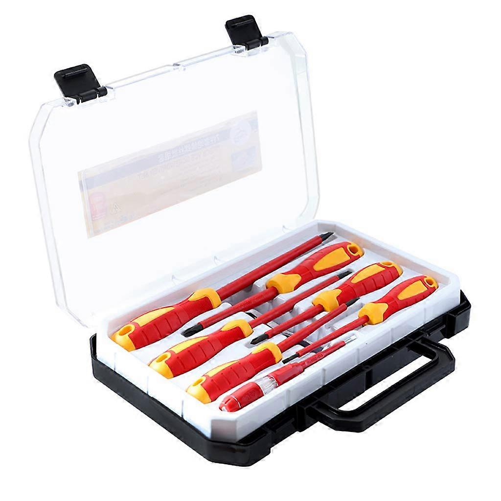 Insulated Electrician Screwdriver 1000V Electrician Tool Magnetic Electric Screwdriver Wire Stripper Tool Bit Set