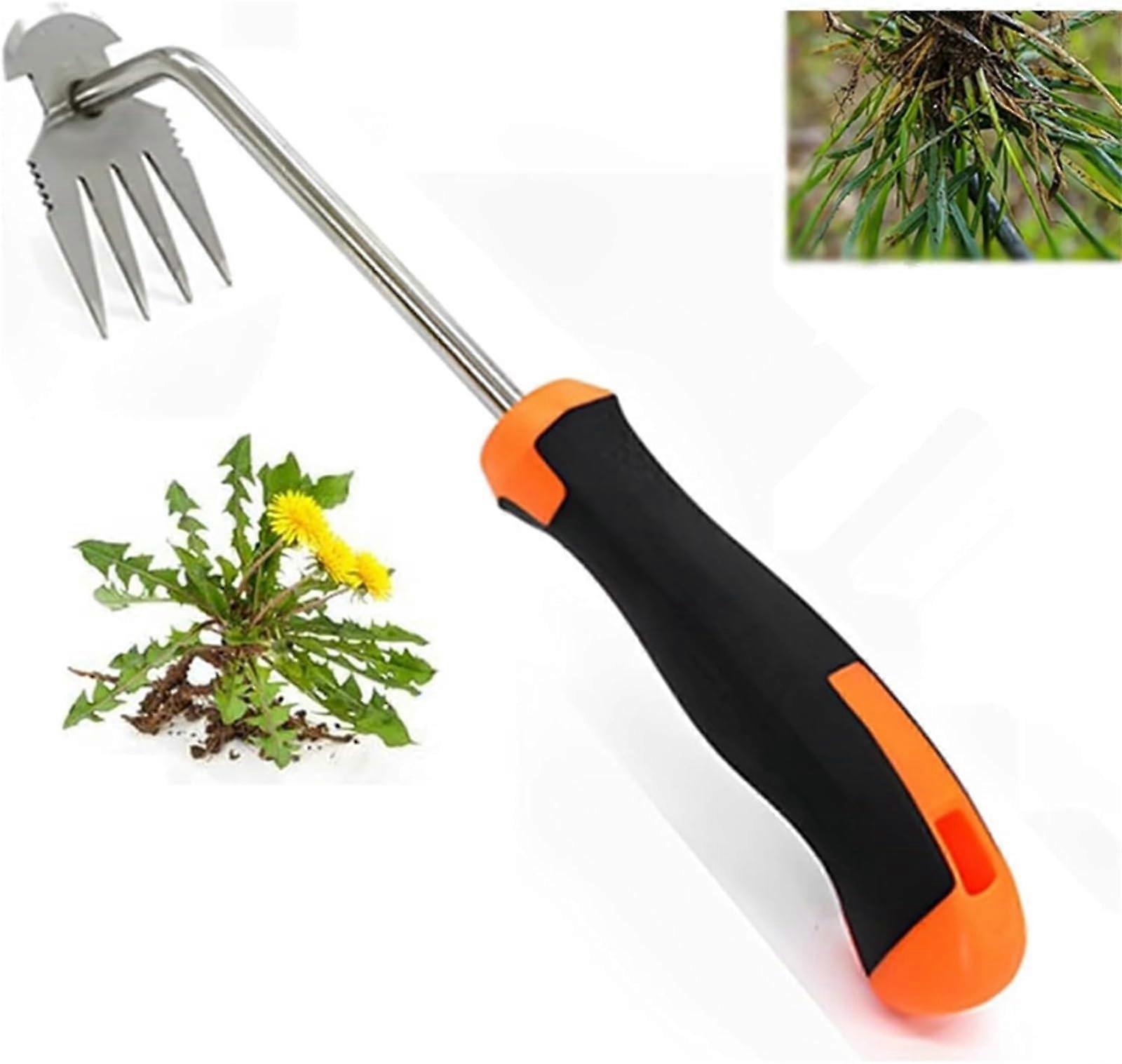 Weed Puller Tool, Durable Garden Weeder with Rubber Grip, Portable Handheld Weeder for Vegetable Gardens and Farms