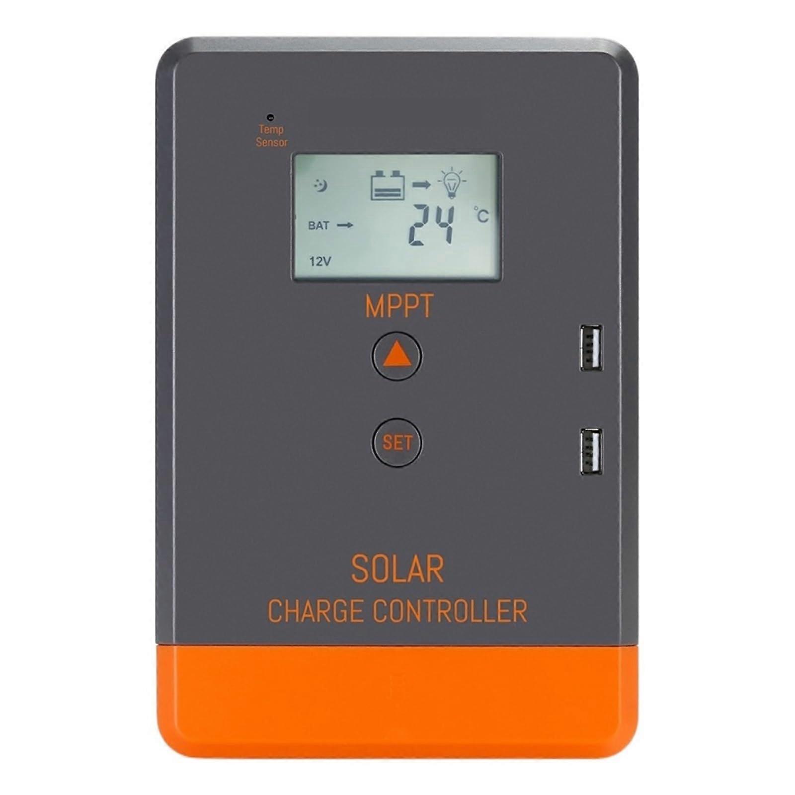 WESLNN MPPT Solar Laderegler 12V/24V Auto Battery Regulator, 40A/30A/20A, Max PV 100V/75V/50V, LCD Display Dual USB