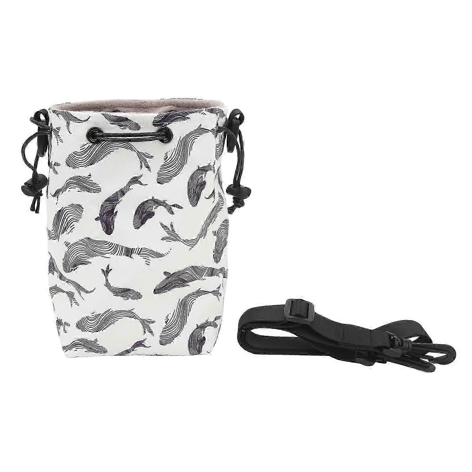 Camera Drawstring Shoulder Bag Multifunctional Portable Large Capacity Waterproof Instant Camera Storage Bag Whale Style