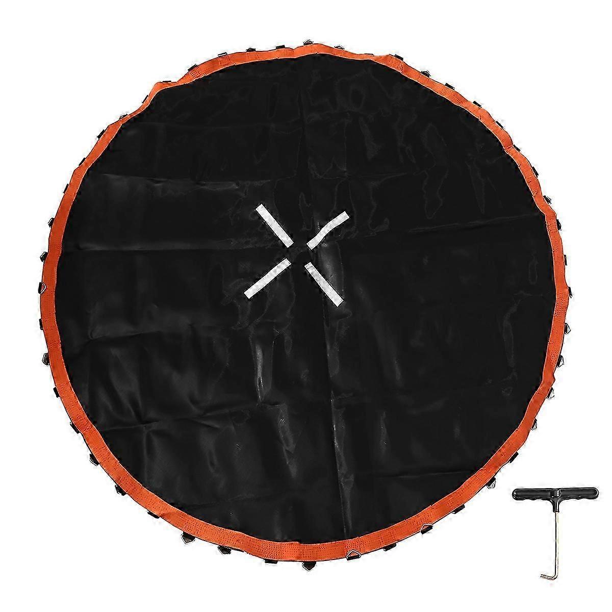 Trampoline Mat, for 8 Ft Frame, with 48 V-Rings, Trampoline Replacement Mat, Reinforce, UV-, with Spring Hook