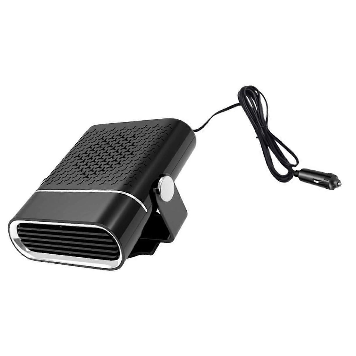 Car Heater Car Defogger Quick Heating Windscreen Dehumidifier ABS Black for Golf Cart and Vehicle Compatibility