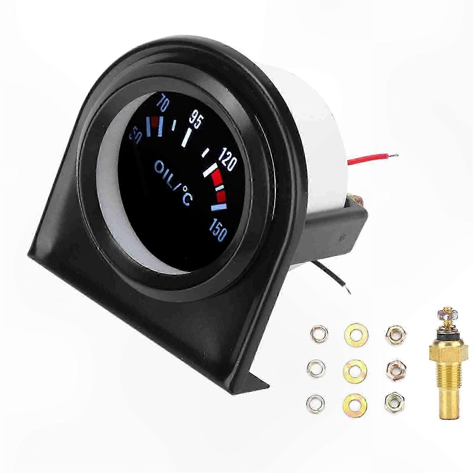 52mm LED Car Oil Temp Gauge Pointer 50-150 for Monitoring Engine Health