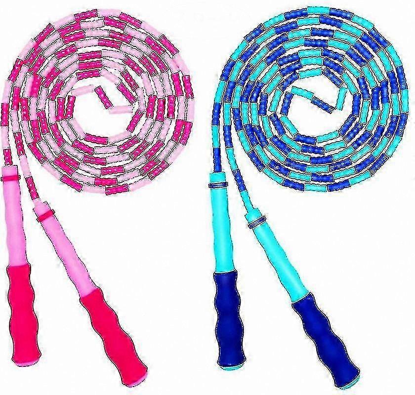 Segmented Beaded Jump Ropes for Fitness, 2-Pack Skipping Ropes for Exercise and Training