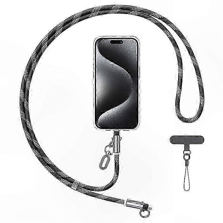 1.2m Crossbody Phone Lanyard with Type-C to Lightning 30W Fast Charging Cable for Mobile Devices