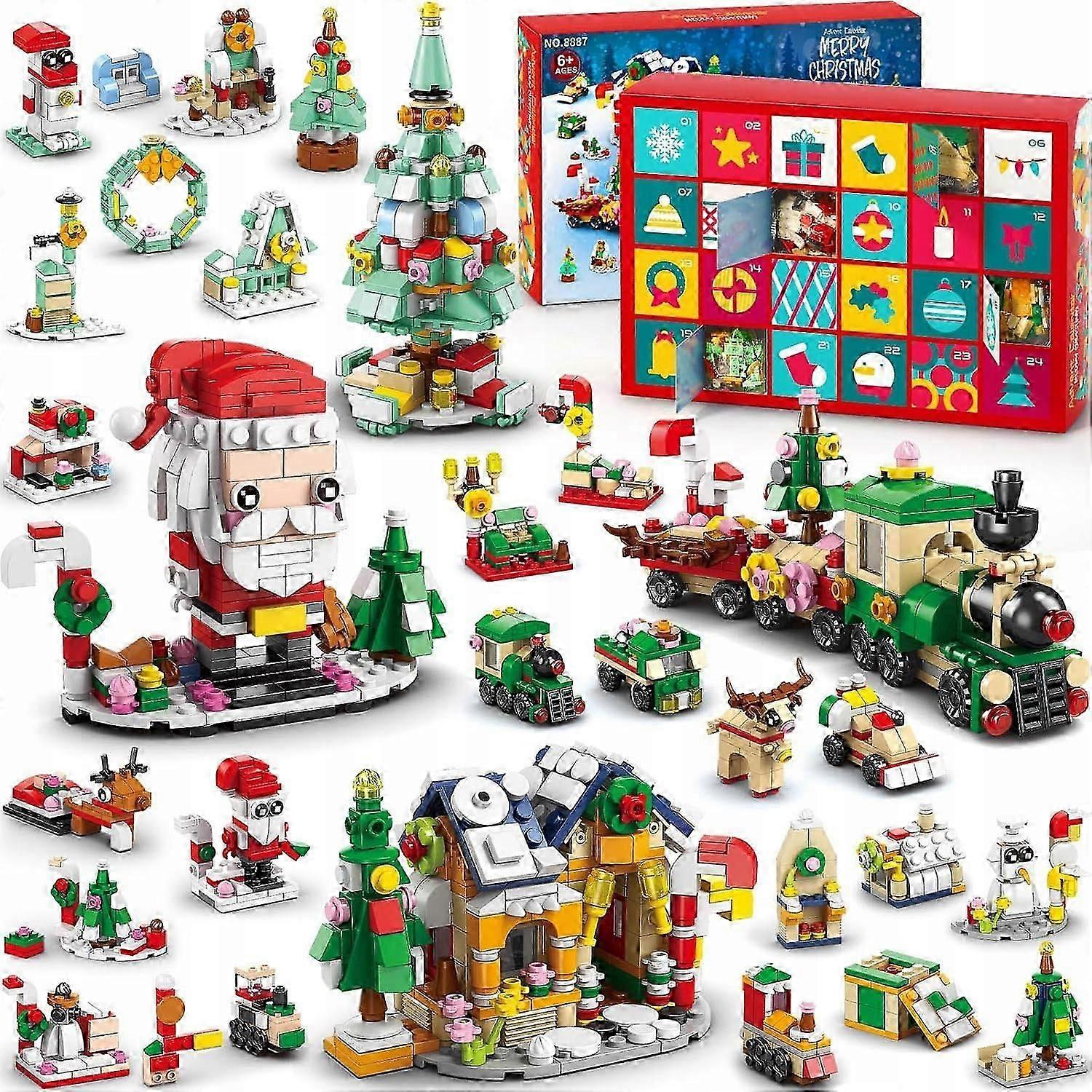 Advent Calendar 24 Windows Building Blocks For Children Gift