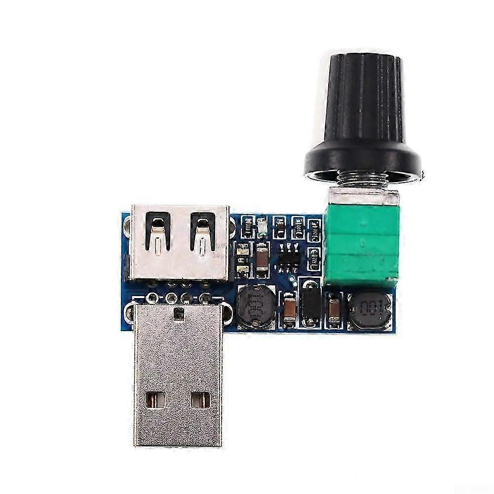Practical USB fan speed controller, for home, office, and travel.'