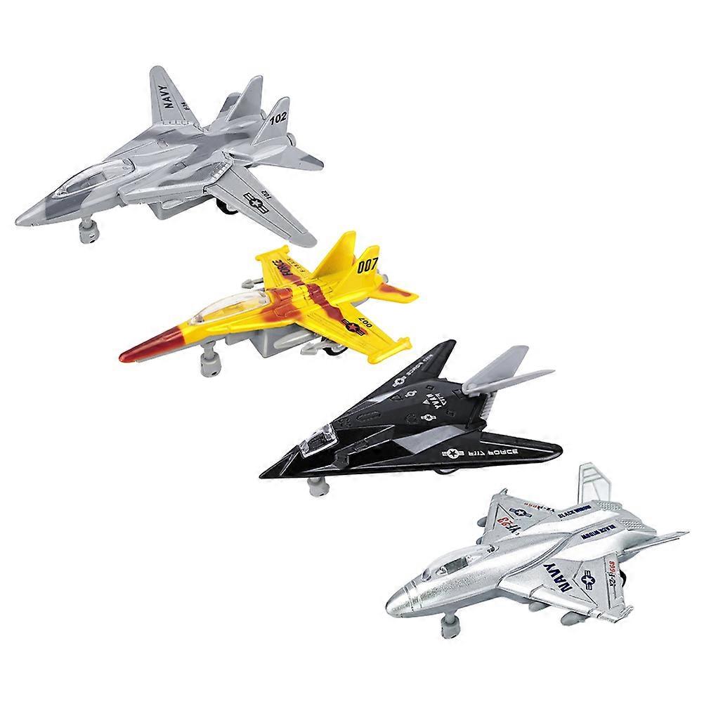 Fighter Toy Made of Alloy for Decor Assorted Color Safe Durable Fun Educational 4pcs