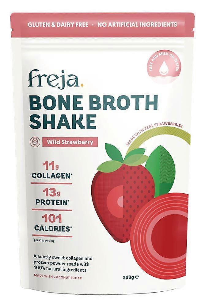 Freja Bone Broth Shake 300g - Strawberry - 3 Pack