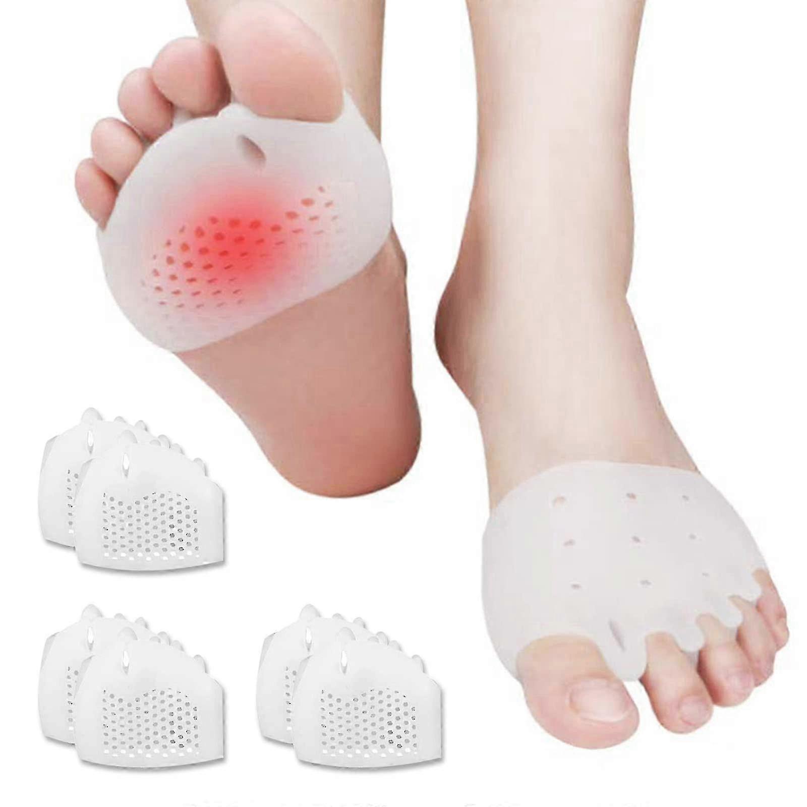 6-Pack Bunion Corrector Toe Separators for Overlapping Toes & Pain Relief, White
