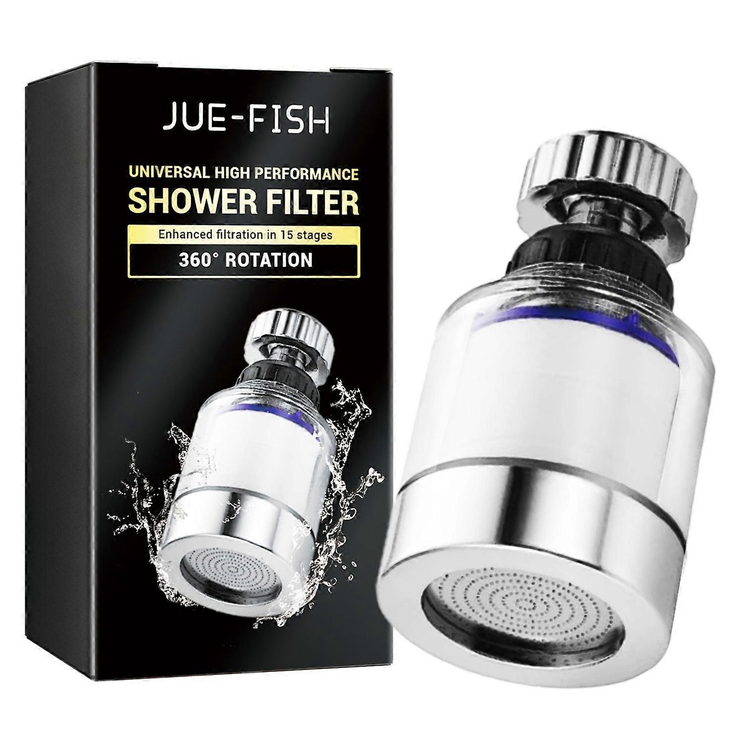 1-6x JUE-FISH JUB06-A047-1-BK1 Faucet Water Filter 360 Degree Rotating Head Filtration Sprayer Water