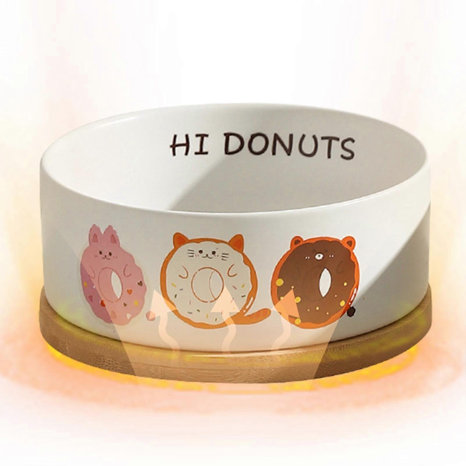 Outdoor Thermal Dog Bowl Heated With 35C Constant Temperature Non-Conductive Ceramic Base Bite-Resistant Cable Large For Home Or Farm