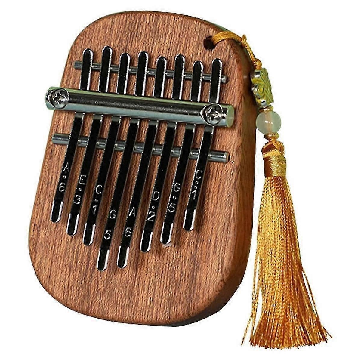 8-Tone Sapele Water Drop Medium Kalimba Portable Five-Finger Piano Suitable for Beginners Finger Piano Instrument B