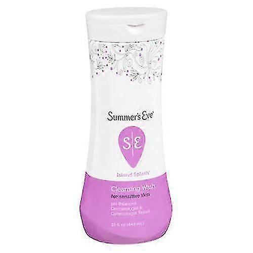 Summer's Eve Cleansing Wash in Refreshing Island Splash Scent, 15oz Bottle for Daily Hygiene