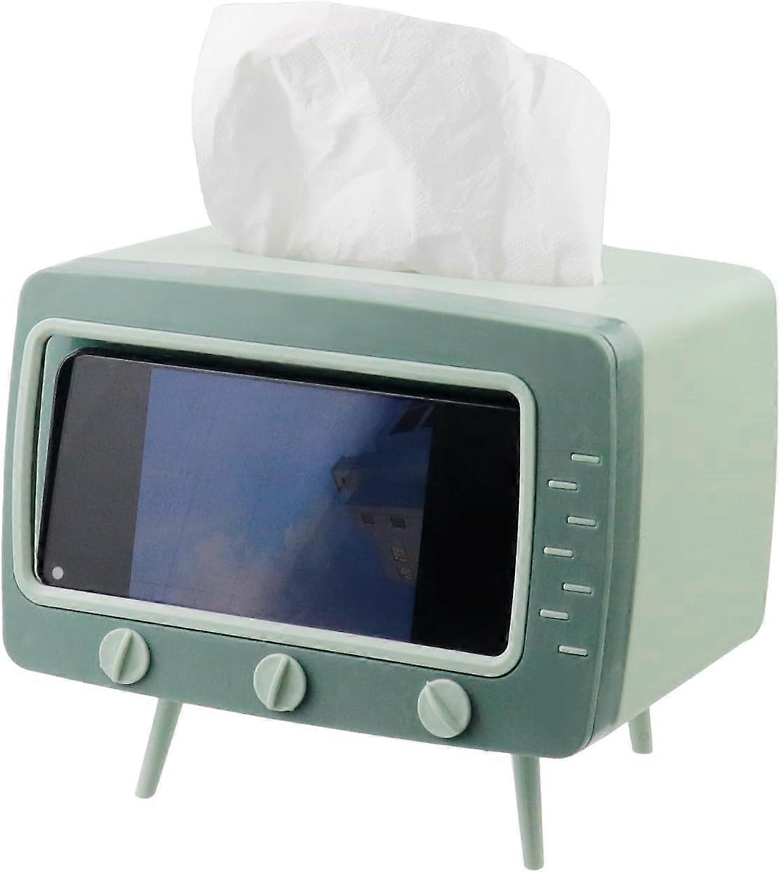 1Pack Creative TV Tissue Box Holder, Functional TV Shaped Tissue Box