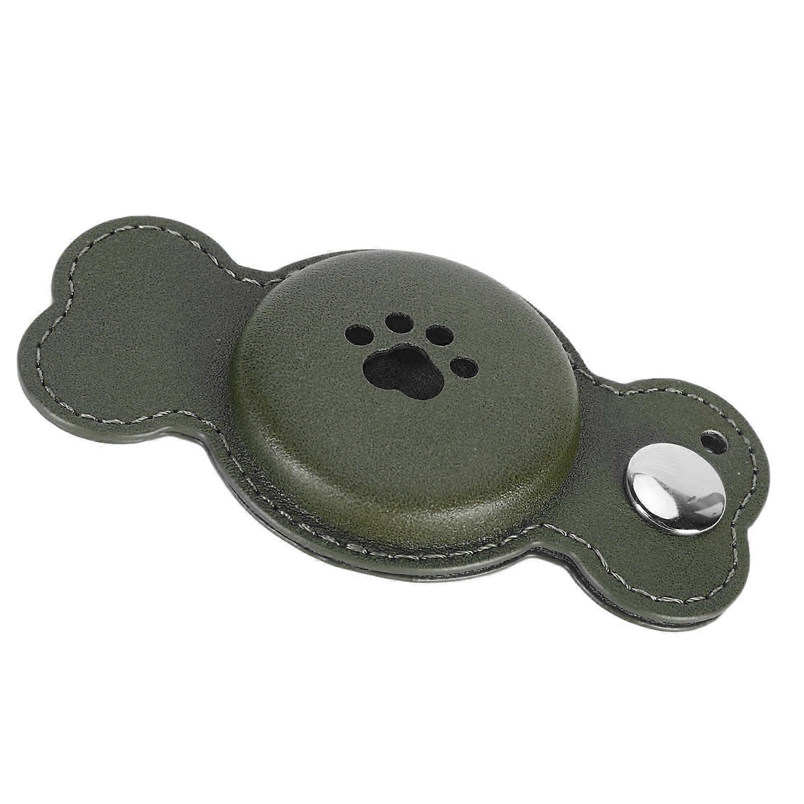 Multifunctional Green Airtag Case Holder 8.7x4.6cm Durable PU