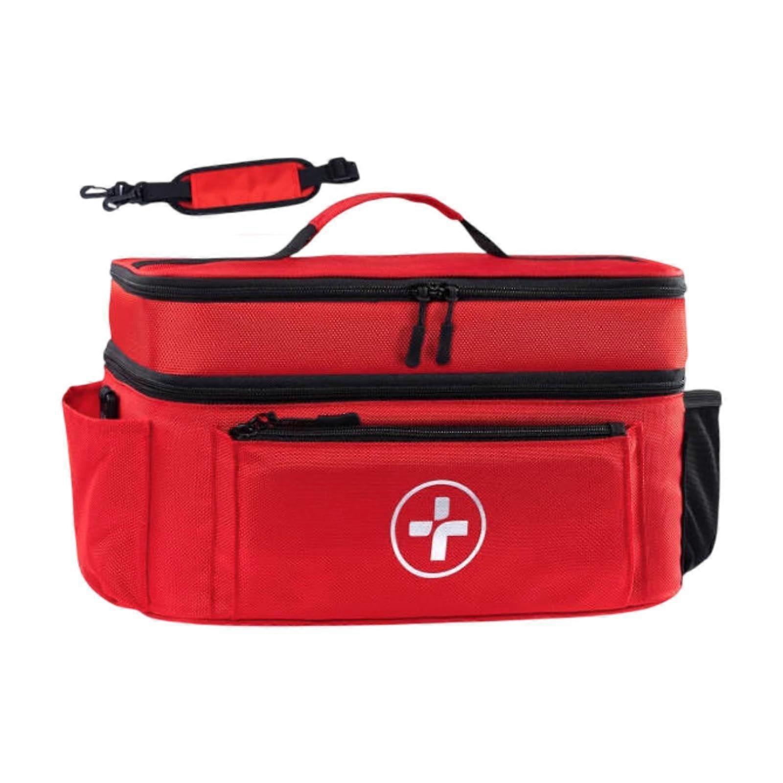 First Aid Bag Empty Portable Emergency Supplies Pouch For Home And Office Red