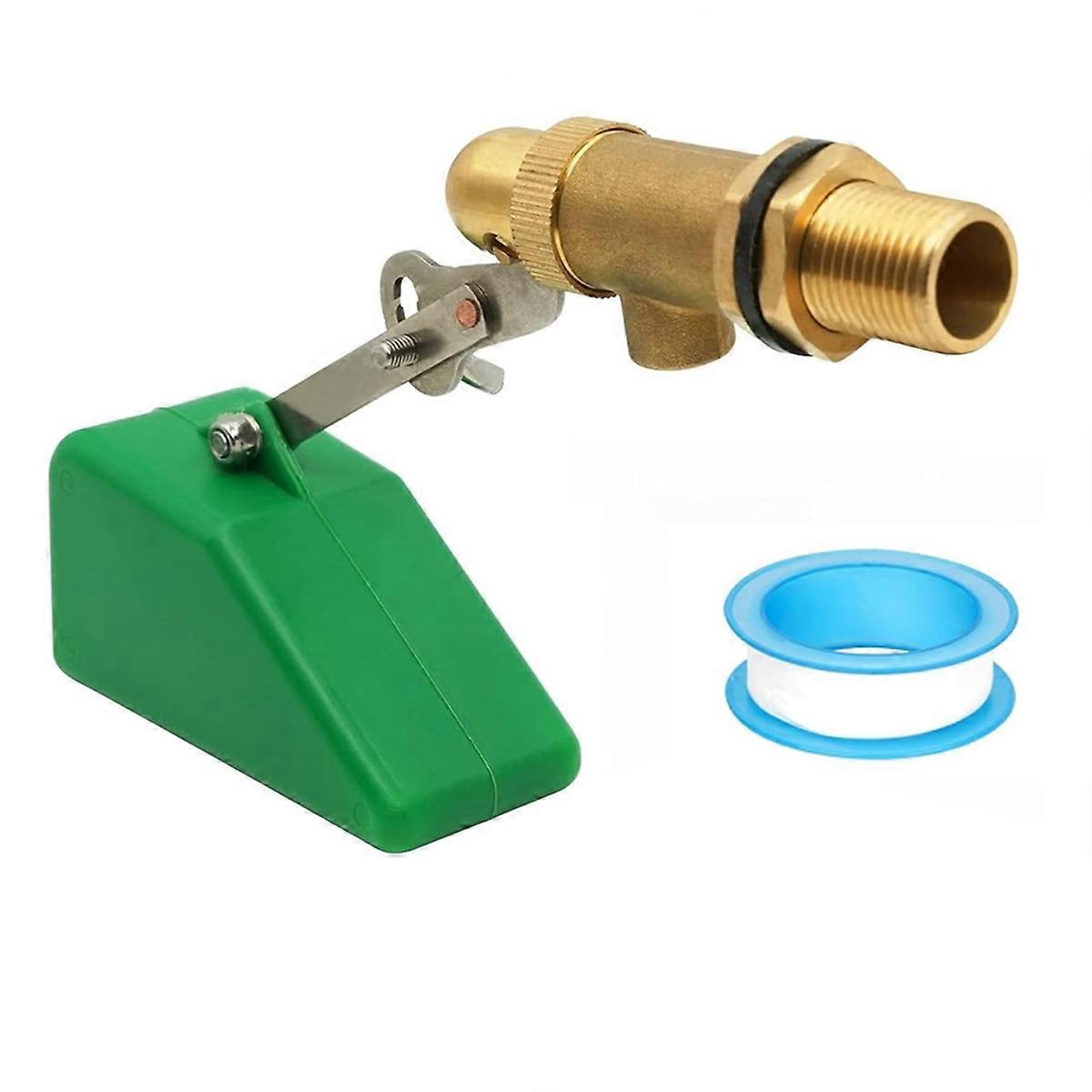 1/2Inch Float Valve,Brass Water Float Valve for Water Tank,Float Ball Valve with Adjustable Arm,Auto Water Level Control