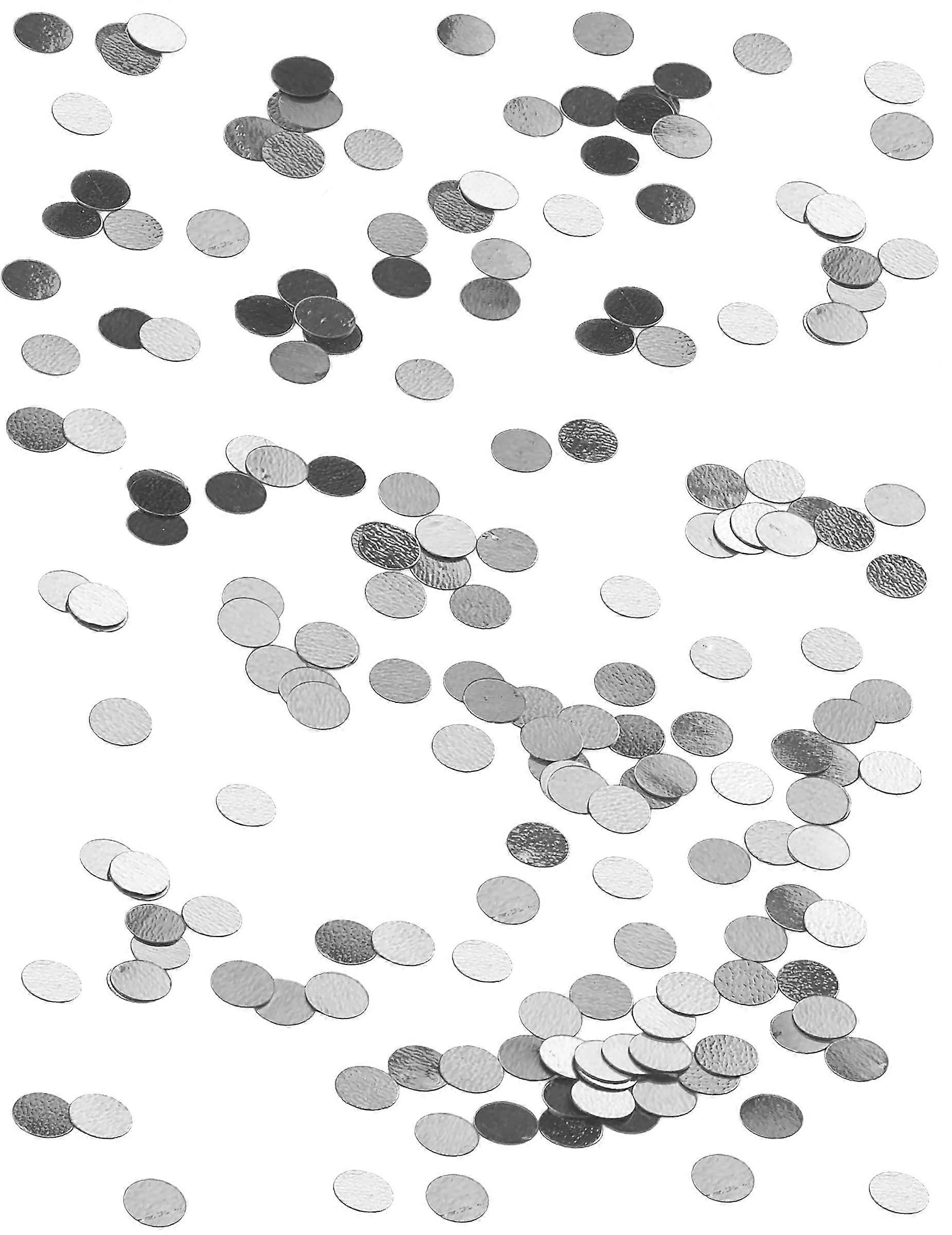 Small silver round table confetti 0.6 cm