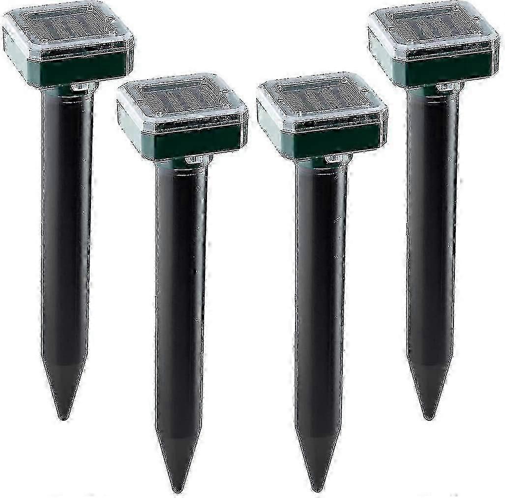 Solar Power Ultrasonic Mole Repellents, Upgrading Mole/mouse Etc 4pack
