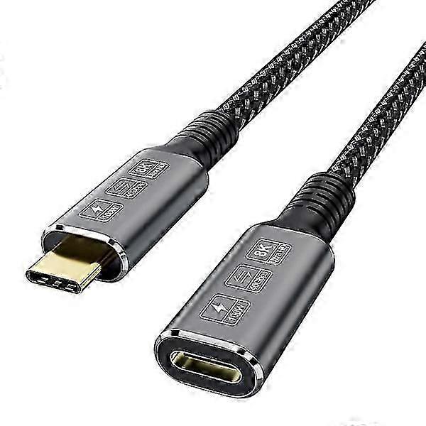 Cavo di prolunga Thunderbolt 4, cavo USB-C a USB C maschio a femmina, supporta video 8K/5k@60hz/dati 40gbps/100w