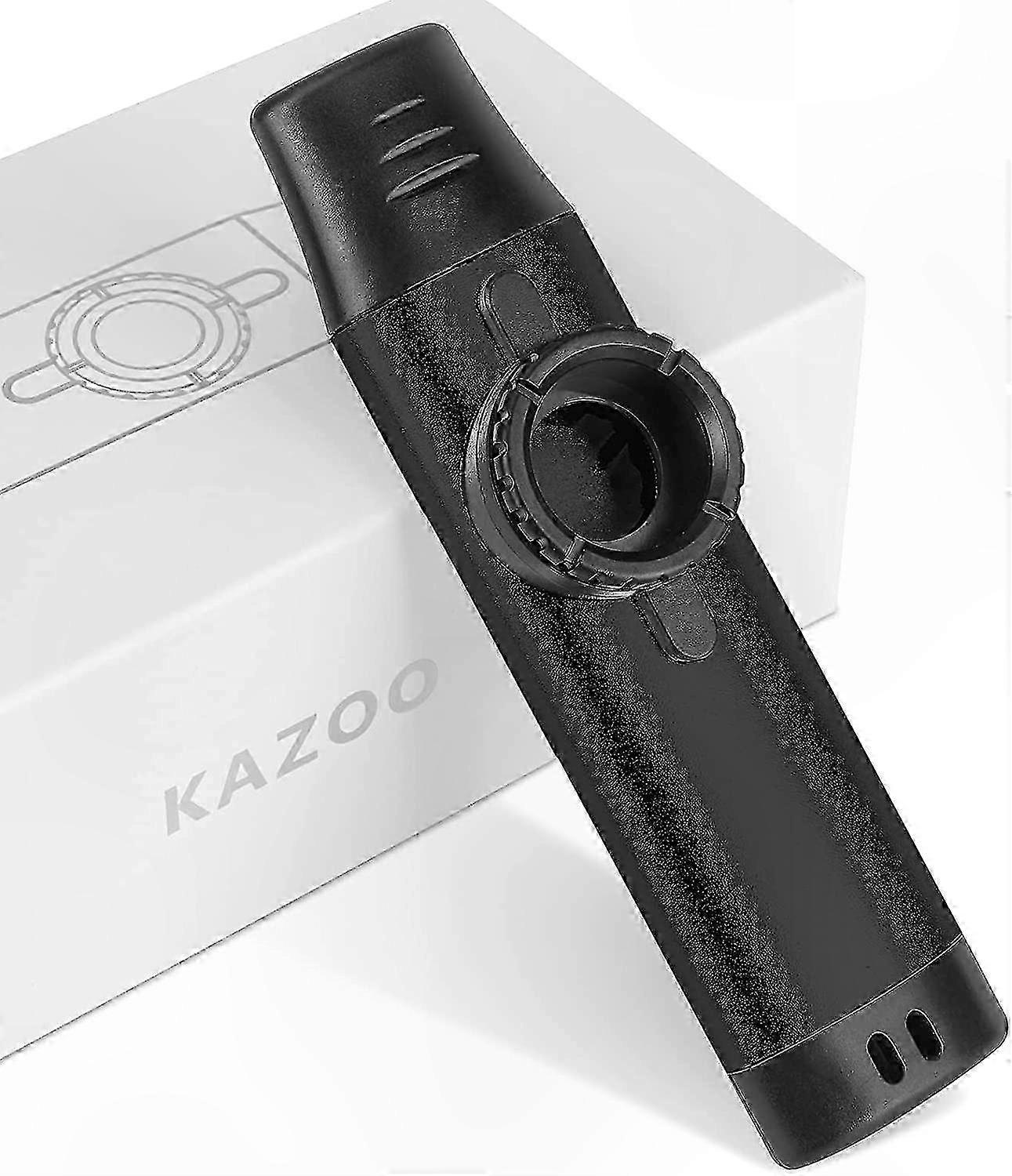 Musical Kazoo with 5 Replacement Membranes, Adjustable Tone Metal Instrument for Beginners and Professionals