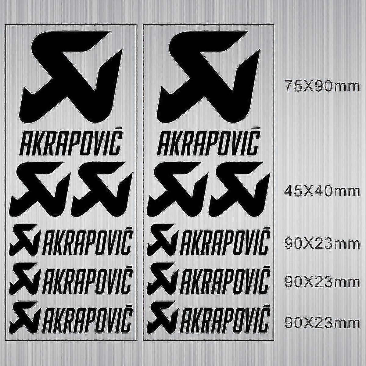 1 زوج الفينيل العادم Akrapovic ملصق كاتم الصوت كاتم الصوت تلميح الأنابيب خزان خوذة شعار صائق