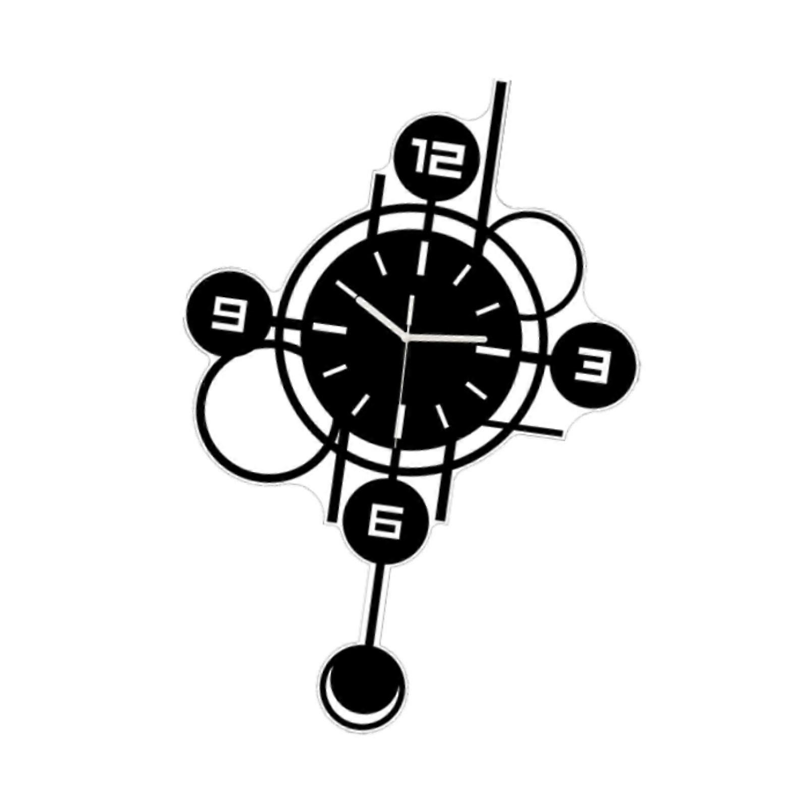 Wall Clock with Pendulum Home Decoration Practical Novelty Hanging Pendulum Wall