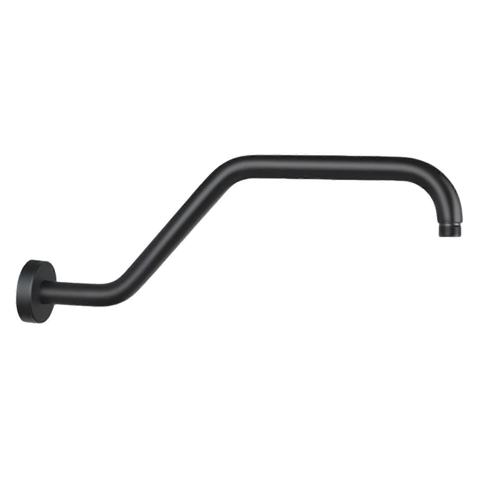 Sturdy Stainless Steel Wall Mounted Shower Arm Matte Black Extension For Fixed And Handheld Heads Easy Installation