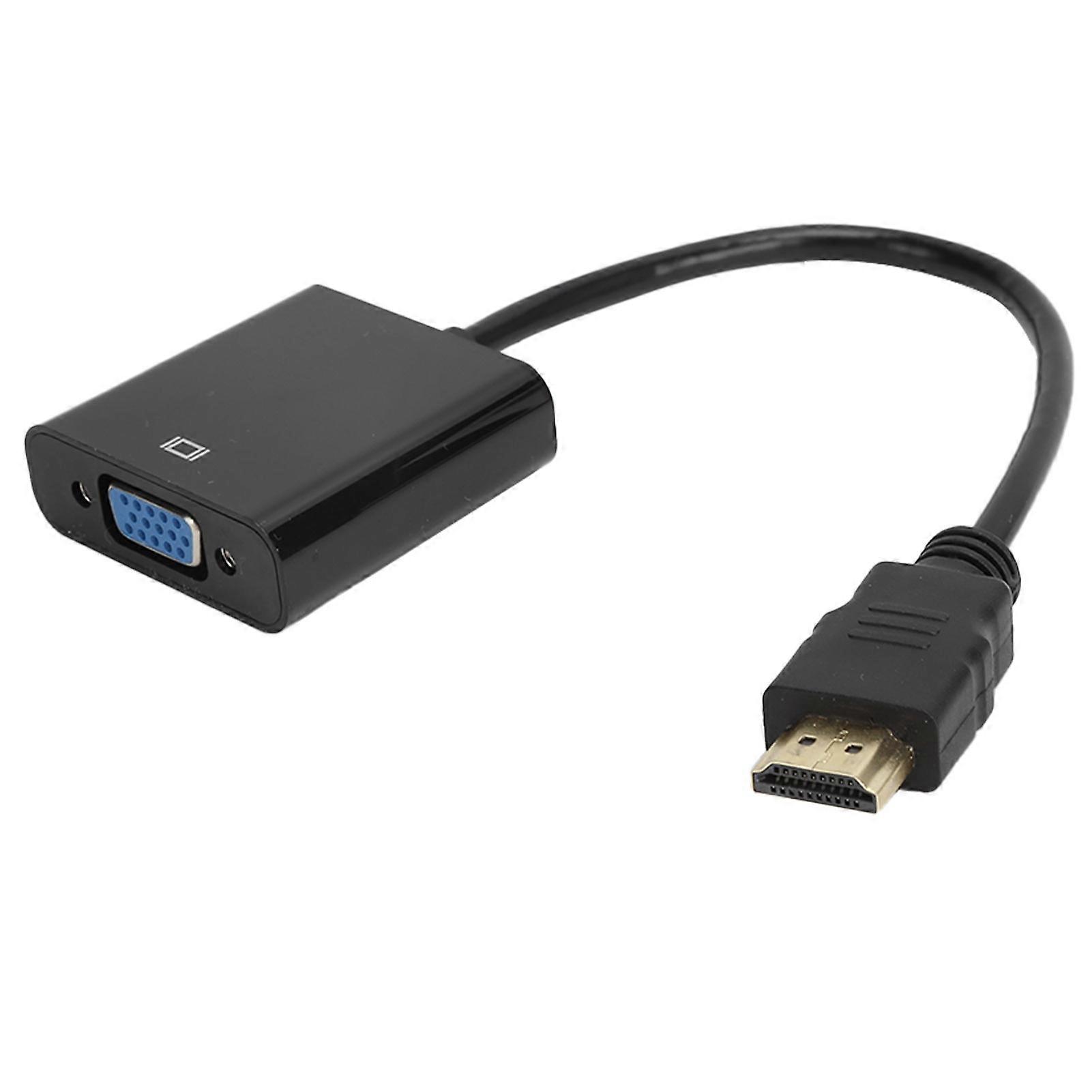 HD Multimedia Interface to VGA Adapter Converter Cable for Computer Laptop Monitor ProjectorBlack