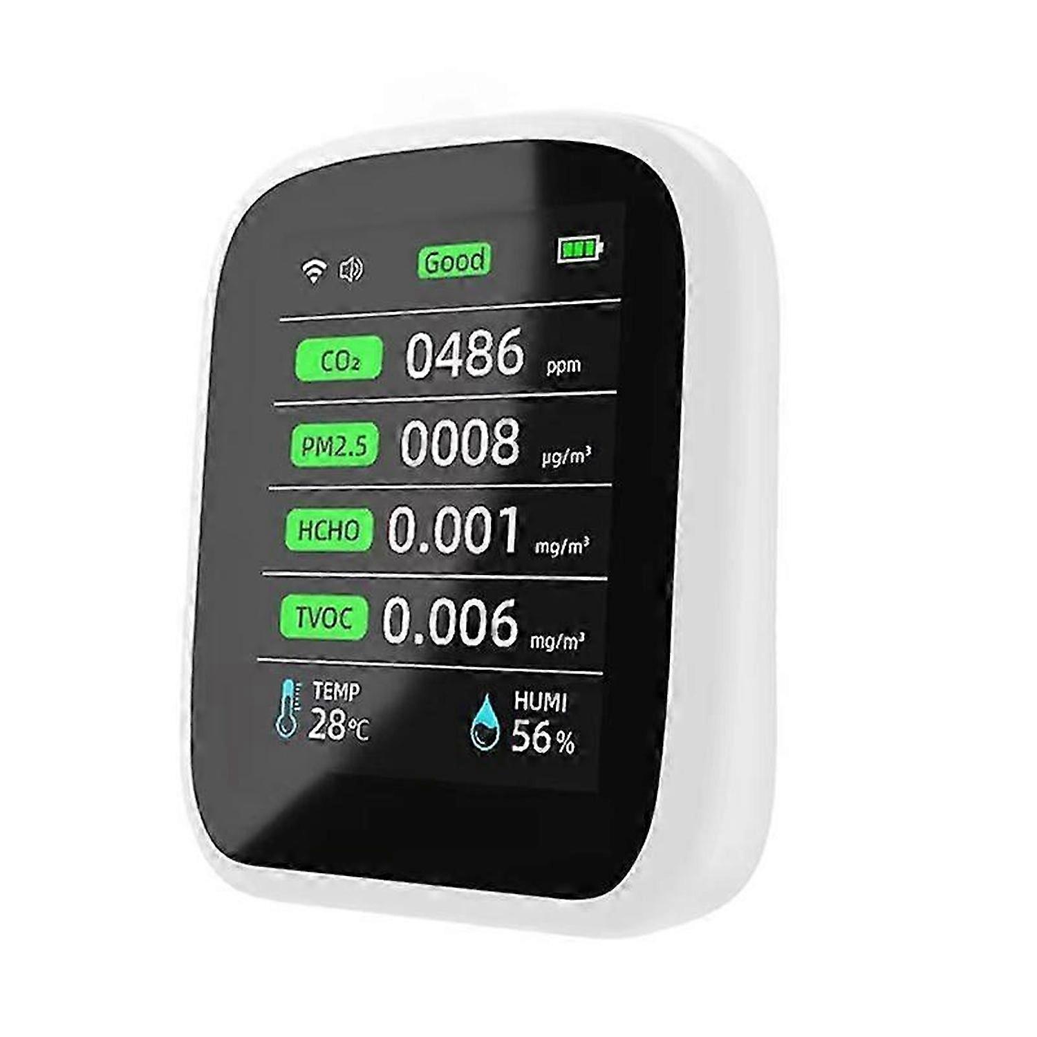 Tuya WIFI 8 &1 Air Quality Monitor HCHO TVOC PM1.0 PM2.5 PM10 Tester Temperature Humidity Meter Carbon Dioxide Detector