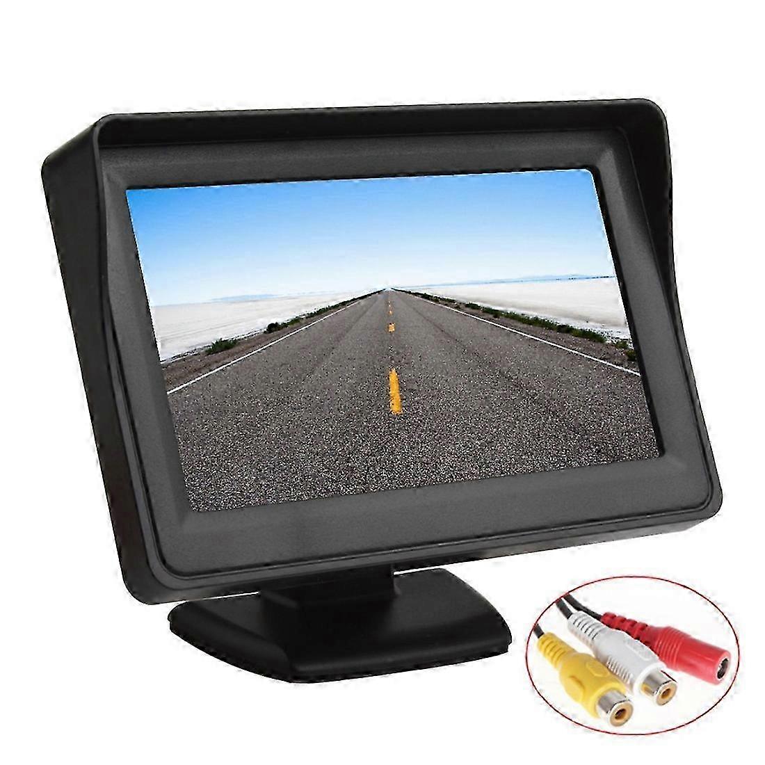 PZ601-C TFT LCD 2 Video Input 4.3 Inch Parking Monitor 2 in 1 with 648*488 Pixels Rear View Camera Glass Lens with 6m RCA Video Cable 2025