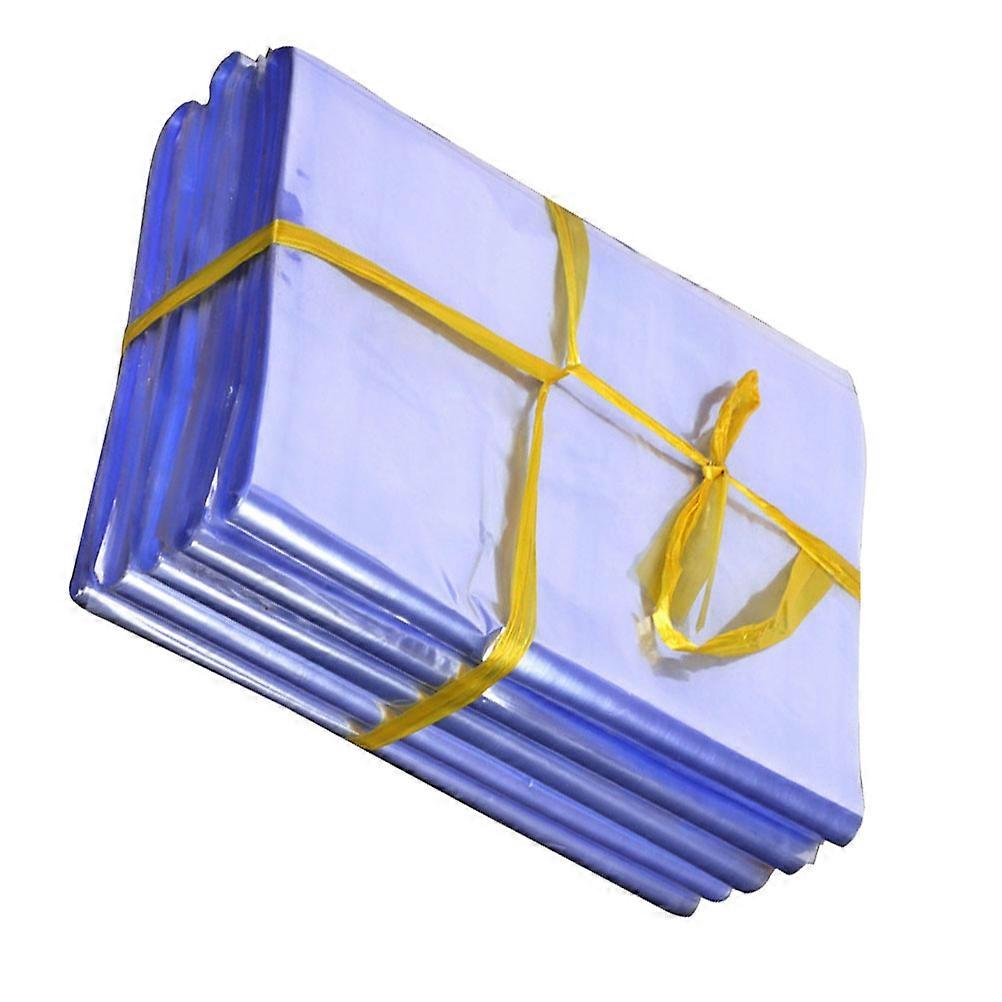 Shrink Wrap Bags Heat Packaging with 100Pcs Shrinkable Wrapping Pouch Blue