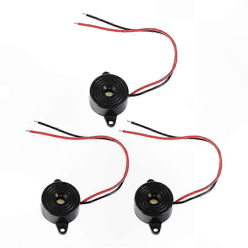 3-Pack Piezo Alarm Buzzer for Home and Office Use, Reliable Sound Alert Devices (SFM-20-B)