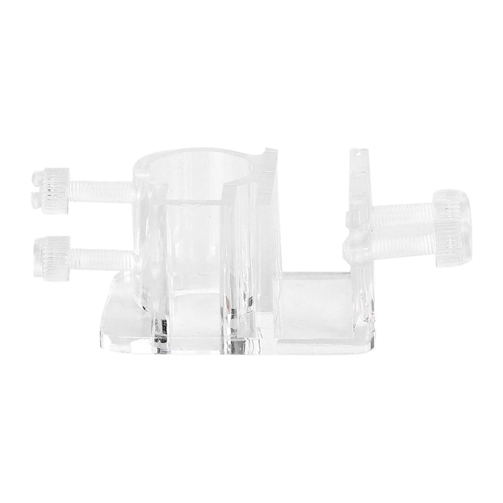 Collier de fixation pour tuyau d'eau en acrylique transparent, trou unique, pour aquarium, 21 mm