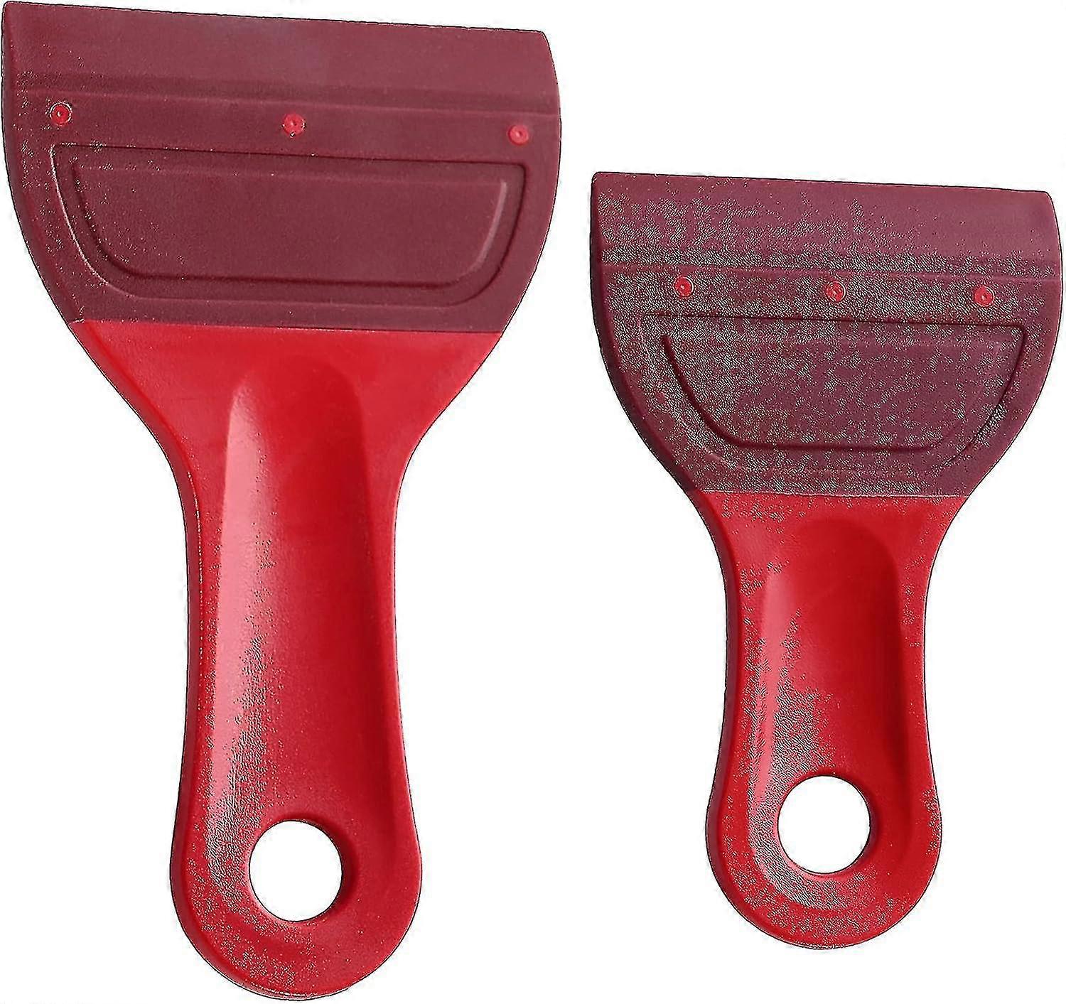 2 Pcs Small Squeegee Soft Rubber Blade Screen Printing Squeegee, Self-Adhesive Screen Mesh Stencil Painting Squeegee for Apply Chalk Paste or Ink, Des