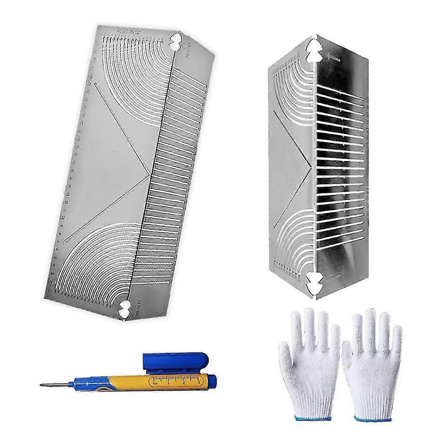 Precision Flex Angle & Arc Marking Tool,Adjustable Dual Purpose Angle & Arc Marker for Square Tube B