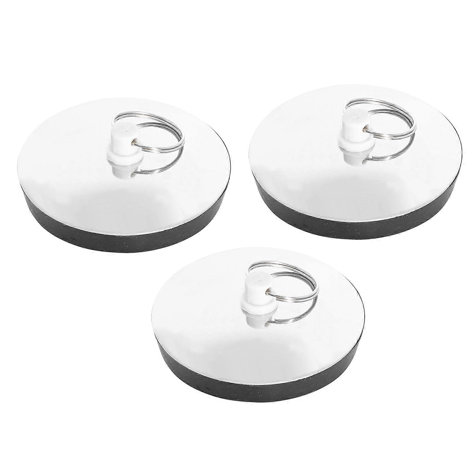 Suction Sink Stopper Stainless Steel Bathtub Stopper for 3Pcs Use
