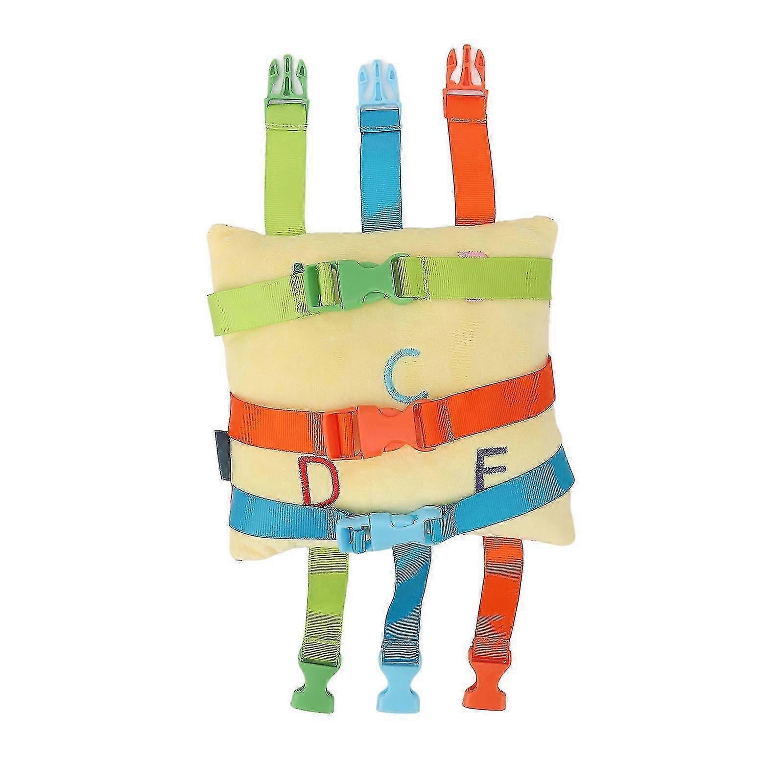 Elderly Dementia Pillow Buckle Release Colorful Straps Calming Comforting Sensory Pillow