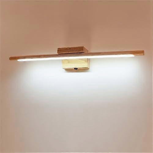Modern Nordic Wood Vanity Light LED Sconce With Switch For Makeup And Dressing Table Linear Mirror Lighting Warm White
