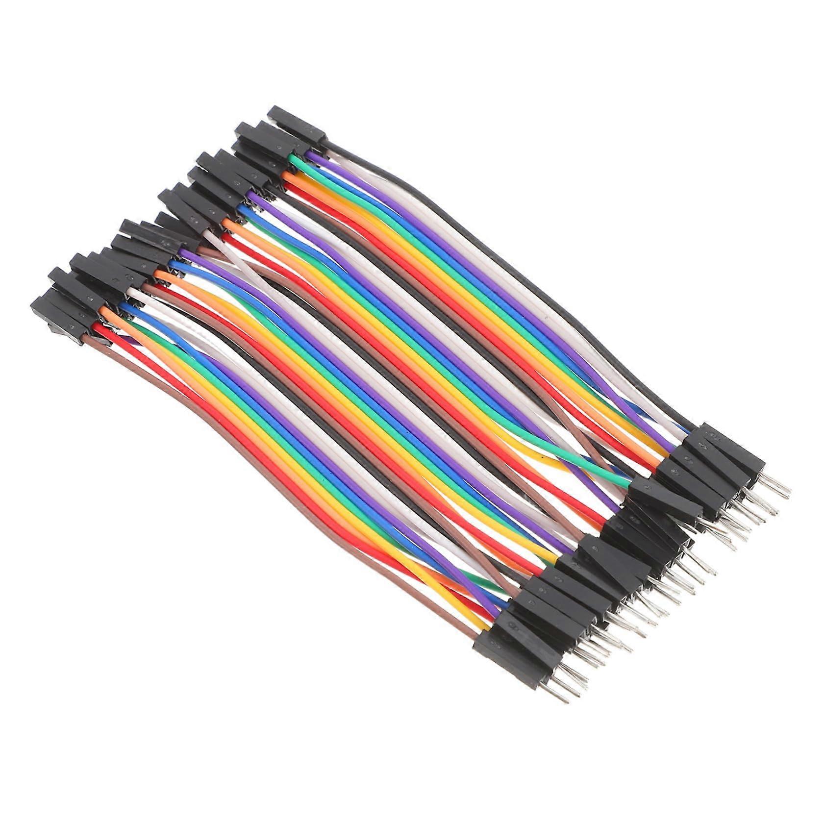 Male and Female Jumper Wires 40pcs Breadboard Jumper Cables Assorted Colors Compatible with Arduino and Raspberry Pi