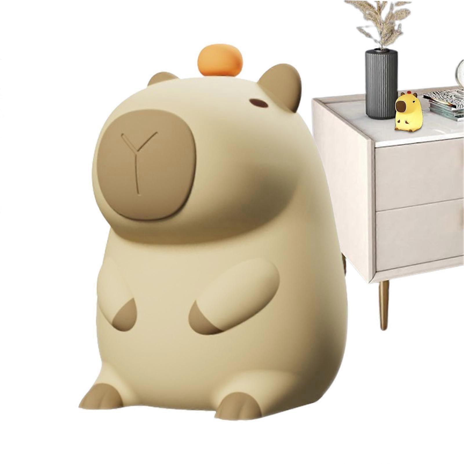 Squishy Lamp Capybara Night Light Rechargeable Capybara Squeeze Lamp Small Bedroom Decorative Bedside Table Lamp