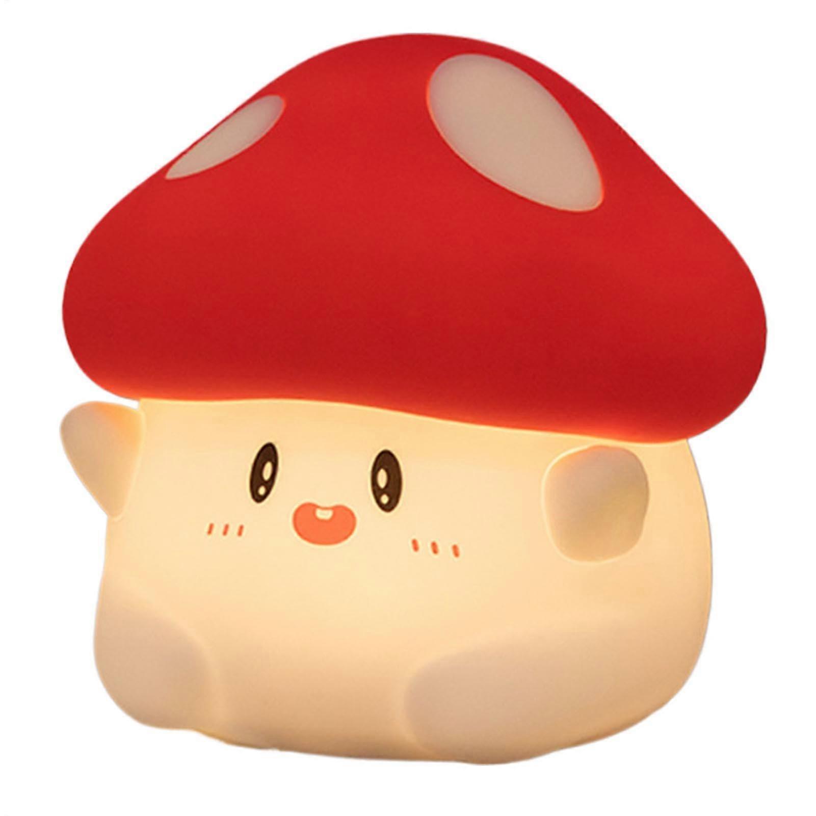 Mushroom Night Light Small Dimmable Table Lamp For Kids Room Multifunctional Decorative Lamp