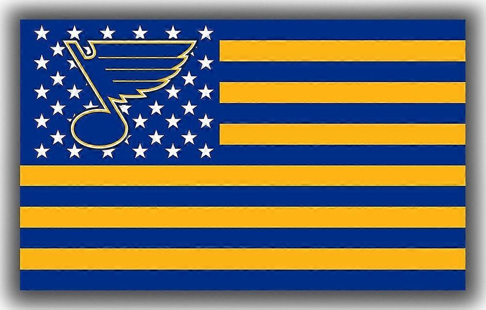 ΑΓ. Lous Hockey Team Memorable Flag Blues Fan Καλό αναμνηστικό πανό