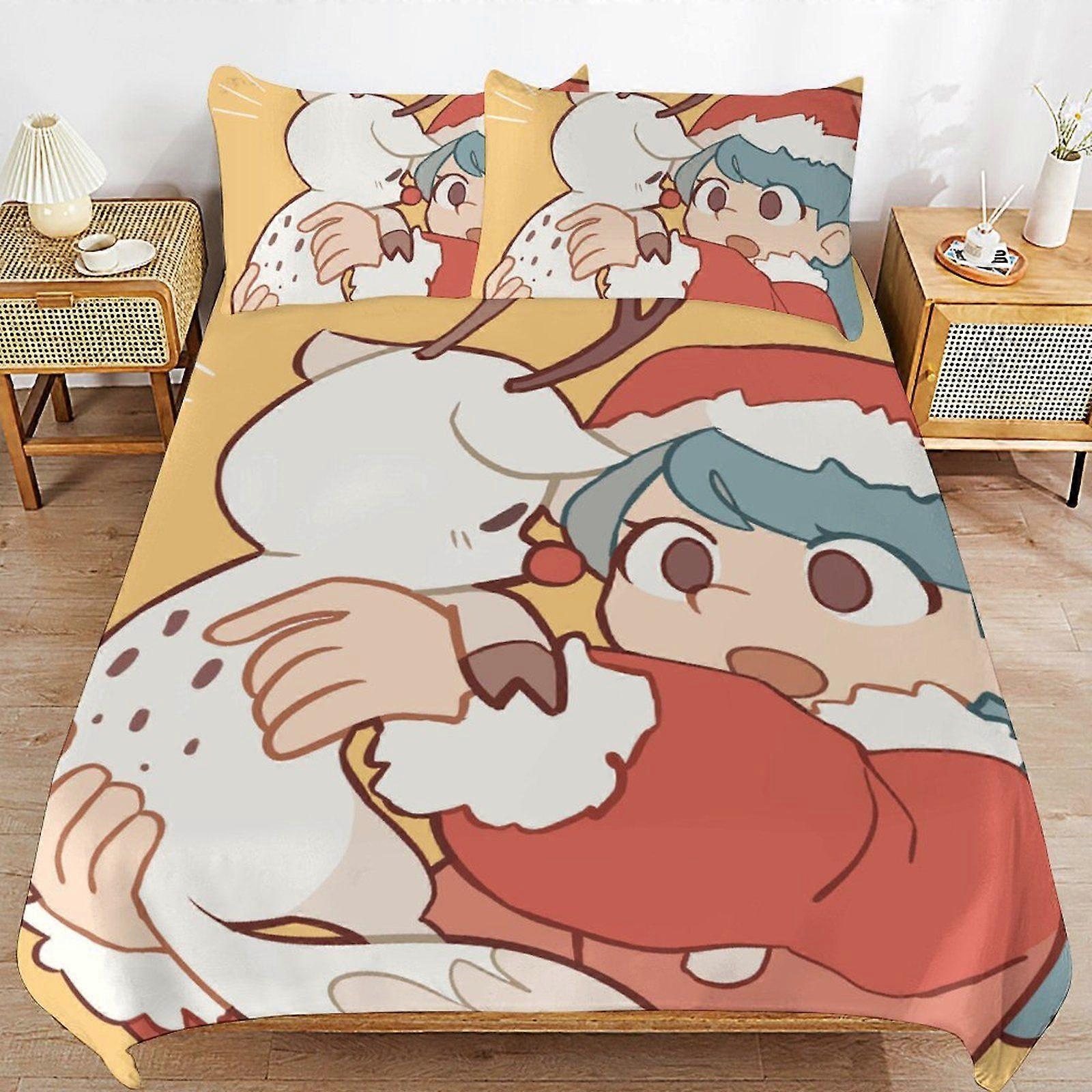 a470 Hilda Practical Zipper Closure Soft Texture Long Use Comfort Thread Fabric Duvet Cover Sets Sleep n470