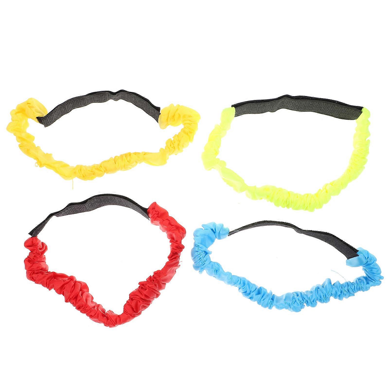 Elastic Tie Rope 4 Colors for 3-Legged Race Game 4 Pieces Pack